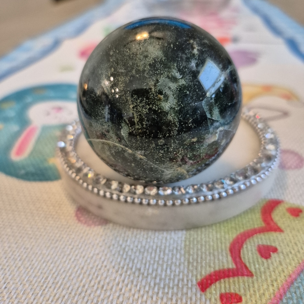 Natural Jasper Crystal Sphere Orb #2 - Picture 5 of 10